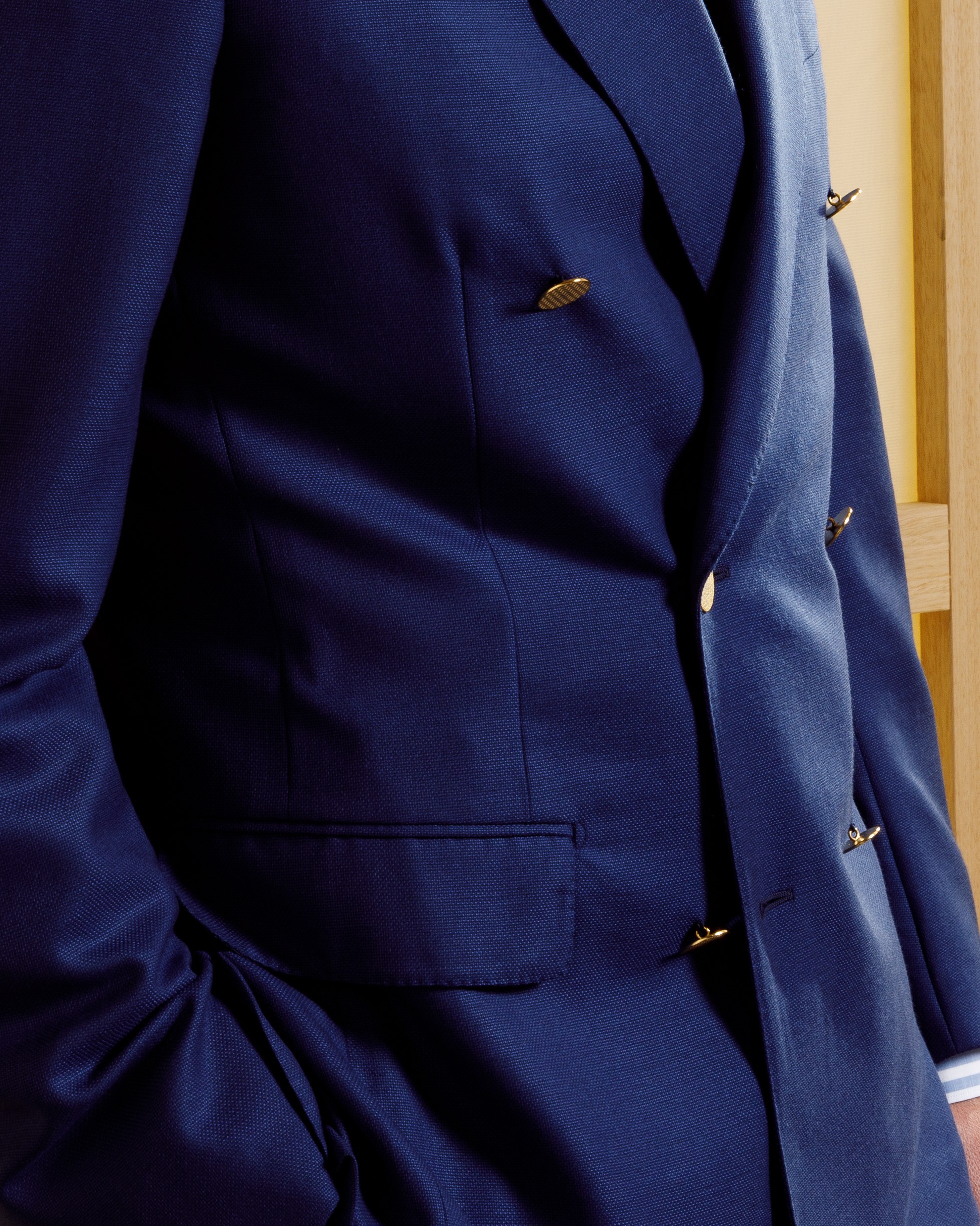 CEO, Giacca doppiopetto color blu royal in 100% lana - immagine 3